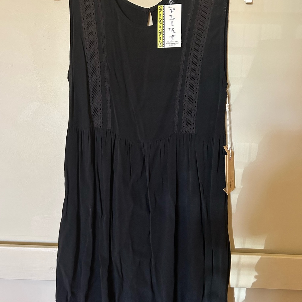 Knot Sisters Black Sleeveless Mini Sundress